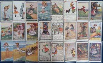 Postcards, a collection of 85+ Flora White Children postcards to include seaside, nursery rhyme,