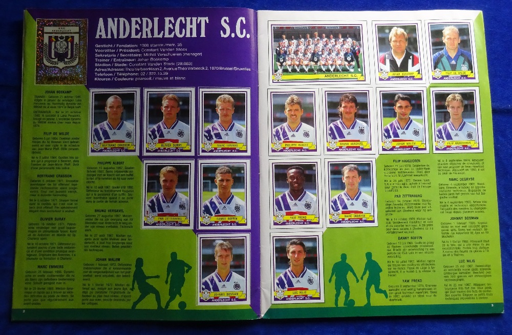 Trade card sticker albums, Football, 6 completed Panini Albums, all Belgian League, Football 93, 94, - Image 3 of 5