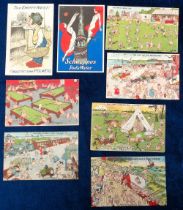 Postcards, Advertising, 8 postcards, six Ideas Magazine Imp cards plus advert cards for Schweppes