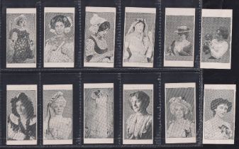 Cigarette cards, W.T. Davies & Sons, Beauties (set, 12 cards) (vg)