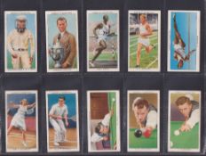 Cigarette cards, Ogden's, Champions of 1936 (set, 50 cards) includes Jesse Owens (gd/vg)