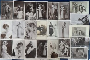 Postcards, Theatre, a good collection of approx. 223 RPs and printed cards of Edwardian play