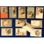 Postcards, Opera/Music, a chromo collection of 12 cards (possibly a set) illustrated in the Art