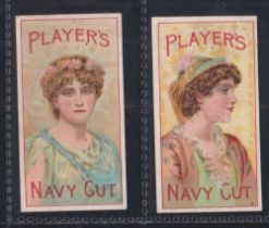 Cigarette cards, Player's Advertisement cards (2) Beauty facing front (water stain on back corner,