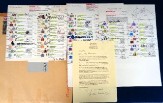 Horseracing, Peter Bromley, a typed letter dated 6 April 1998 enclosing 3 annotated and coloured