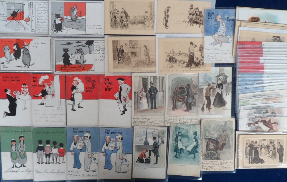 Postcards, Artist Drawn, a collection of 84 cards to comprise May Gladwin (31), Charles Dana