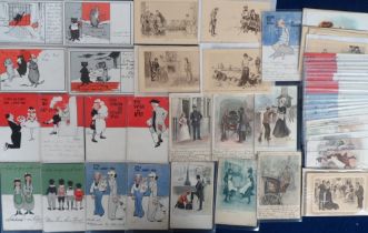Postcards, Artist Drawn, a collection of 84 cards to comprise May Gladwin (31), Charles Dana