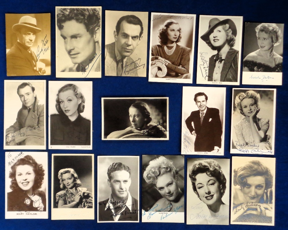 Autographs, a selection of approx. 17 signed photographs and postcards of cinema and entertainment