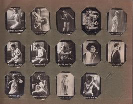 Cigarette cards, Greece, I.O. Mexe, Photo Series 2, Beauties, Nudes, Couples, black photos inscribed
