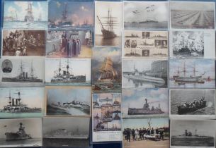 Postcards, Shipping, a mixed collection of approx. 51 cards, with merchant, liners, and naval.