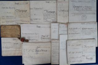Deeds, Documents and Indentures, Gloucestershire, 90 vellum and paper documents 1617-1932, all