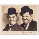 Autographs, a signed 10 x 8" photograph of Laurel & Hardy with signatures of both (gd)