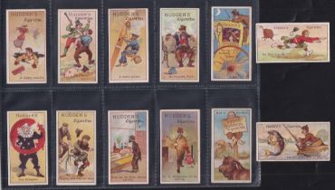Cigarette cards, Hudden's, Comic Phrases (set, 12 cards) (vg)