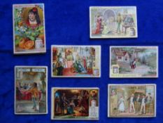 Trade cards, Liebig, 7 sets S450, S482, S479, S539, S630, S829, S939 (fair/gd)