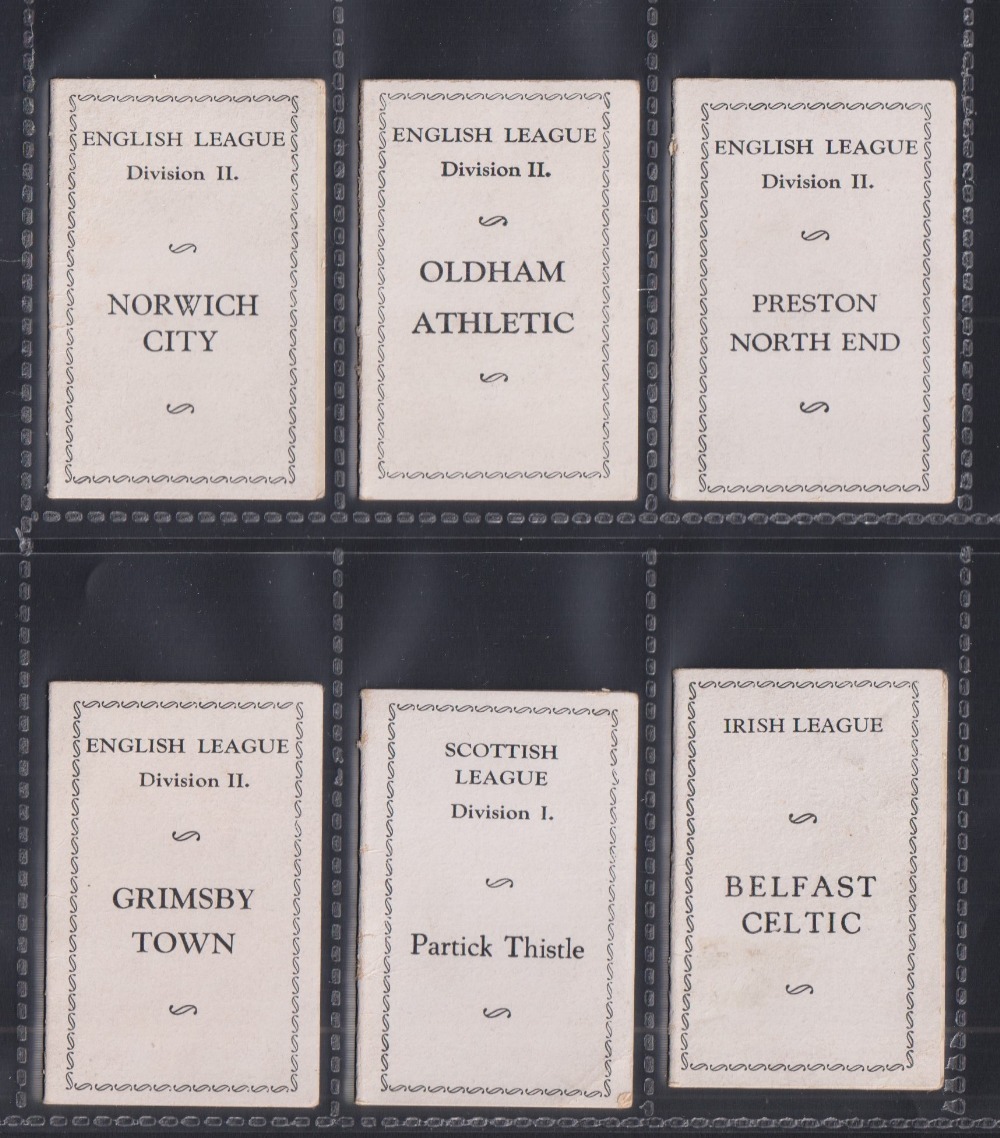 Trade cards, Barratt's, Football Team Folders, 6 cards, Grimsby Town, Norwich City, Oldham - Bild 2 aus 3