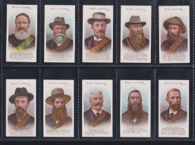 Cigarette cards, Taddy, Boer Leaders (set, 20 cards) (ex)