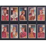 Cigarette cards, Faulkner's, Kings & Queens (set, 40 cards) (mostly gd/vg)