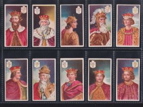 Cigarette cards, Faulkner's, Kings & Queens (set, 40 cards) (mostly gd/vg)