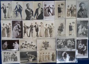 Postcards, Theatre, a selection of approx. 128 RPs and printed cards of Edwardian play scenes,