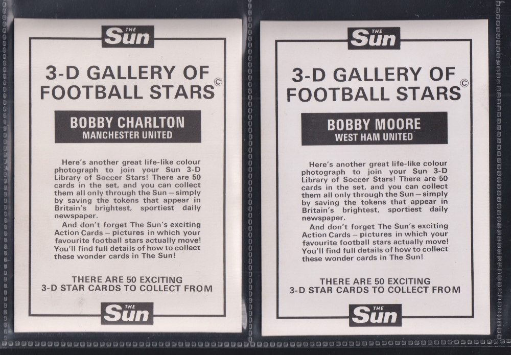 Trade cards, Football, The Sun 3d Gallery of Football Stars, set P50 lenticular cards. Including - Image 2 of 6