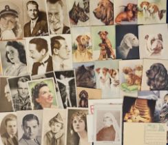 Ephemera, a collection of over 60 items inc. De Reszke p.c trade cards of dogs (16), cinema