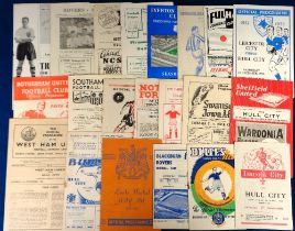 Football programmes, Hull City Aways 1952/53, 20 programmes inc. Doncaster, Luton, Blackburn,