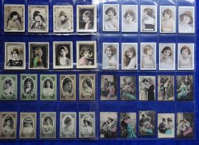 Cigarette cards, Actresses / Cinema overseas issue selection, 4 part sets, Sta Cruz Tenerife