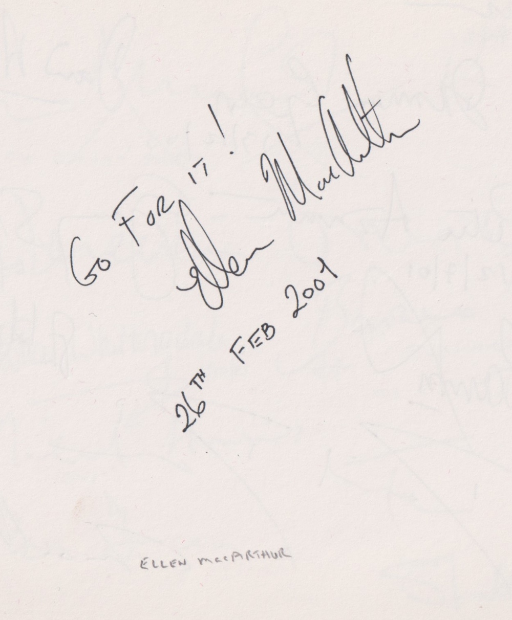 Autograph Book, containing a broad selection of signatures to include The Arts: Diana Rigg, Trevor - Image 5 of 5