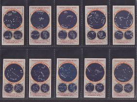 Trade cards, Cadbury's, Constellation Series, two sets (12 cards in each set), one grey background