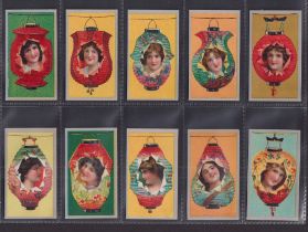 Cigarette cards, BAT, Beauties - Lantern Girls (Cameo Cigarettes) (set, 25 cards) (vg)