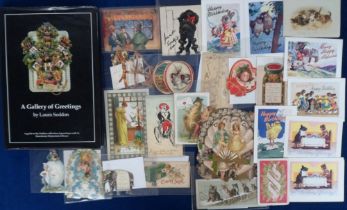 Ephemera, Greetings Cards and post cards, approx. 80 examples dating from the late 19th and early