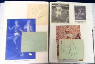 Olympic autographs, a folder containing a number of original Olympic signatures, mostly on