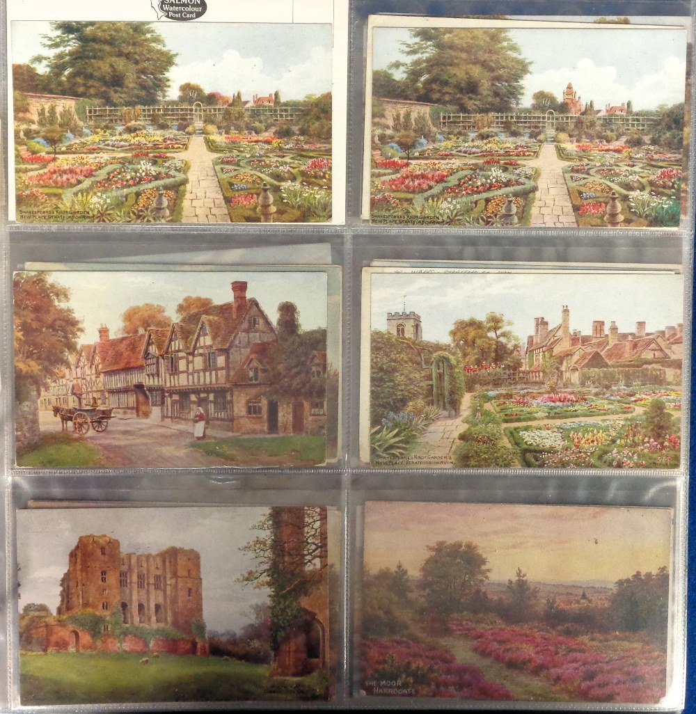 Postcards, an album of approx. 240 A.R. Quinton cards published by J. Salmon featuring UK scenes - Image 3 of 3