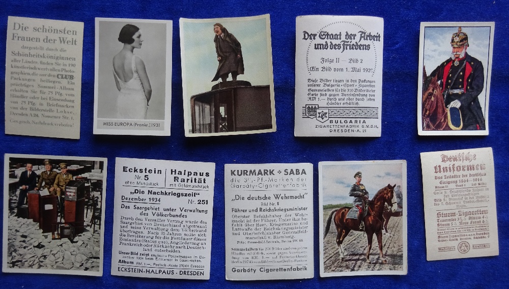 Cigarette cards, Germany, 5 sets, Club Liga Schonsten Frauen (mixed back printings), Eckstein (2),
