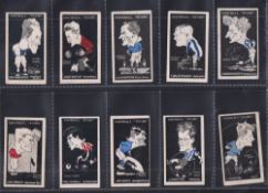 Trade cards, Barratt's, Football Stars (Hand-coloured), ten cards, Syd Puddefoot Blackburn Rovers,