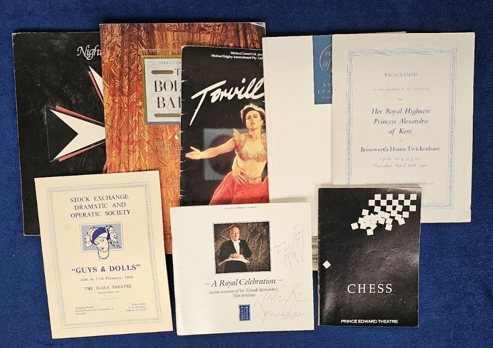Autographs, a selection of 7 theatrical souvenir programmes. Most with signatures inc. Royal