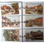 Postcards, A.R. Quinton, a selection of 50+ cards to include Halls, Village Crosses, Cottage