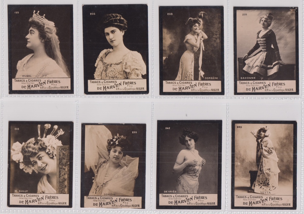 Cigarette cards, Algeria, De Harven Freres, Photo Series 2, Actresses, 'M' size, numbered, 38 - Image 3 of 6