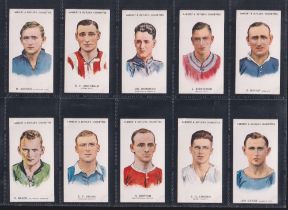 Cigarette cards, Football, Lambert & Butler Footballers 1930-1, set 50 cards (gen vg a few gd)