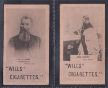 Cigarette cards, Wills, South African Personalities (Collotype), two cards, Mr J.G. Fraser & James