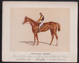 Cigarette card, USA, Kinney Bros, Racehorses, extra large non-insert card, 'Proctor Knott', 253mm