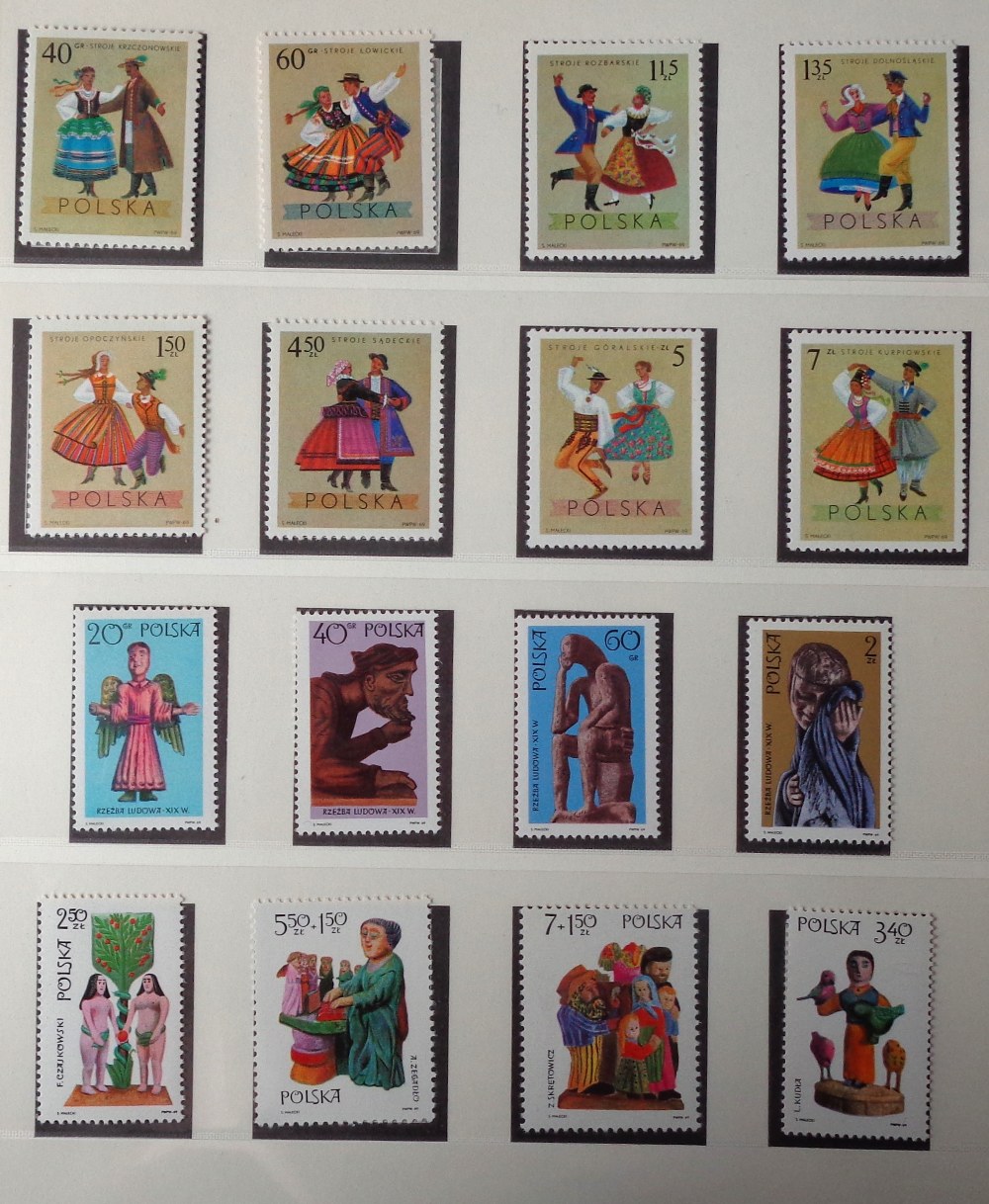 Stamps, Poland mint and used collection 1969-1984 housed in 3 hingeless Lindner albums, roughly