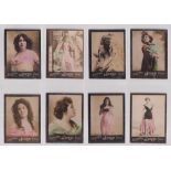 Cigarette cards, Algeria, Oranaise, Actresses, 'M' size, hand-coloured, black border, 40 different