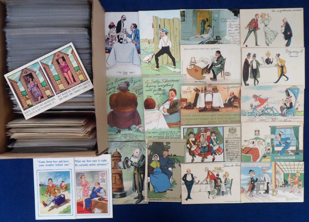 Postcards, Comic, a collection of 406 cards to include G.E. Shepheard, Ernest Ibbetson, Rene Bull, - Image 2 of 2