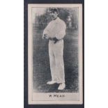 Cigarette card, D. & J, MacDonald, Cricketers, type card, W. Mead (vg) (1)