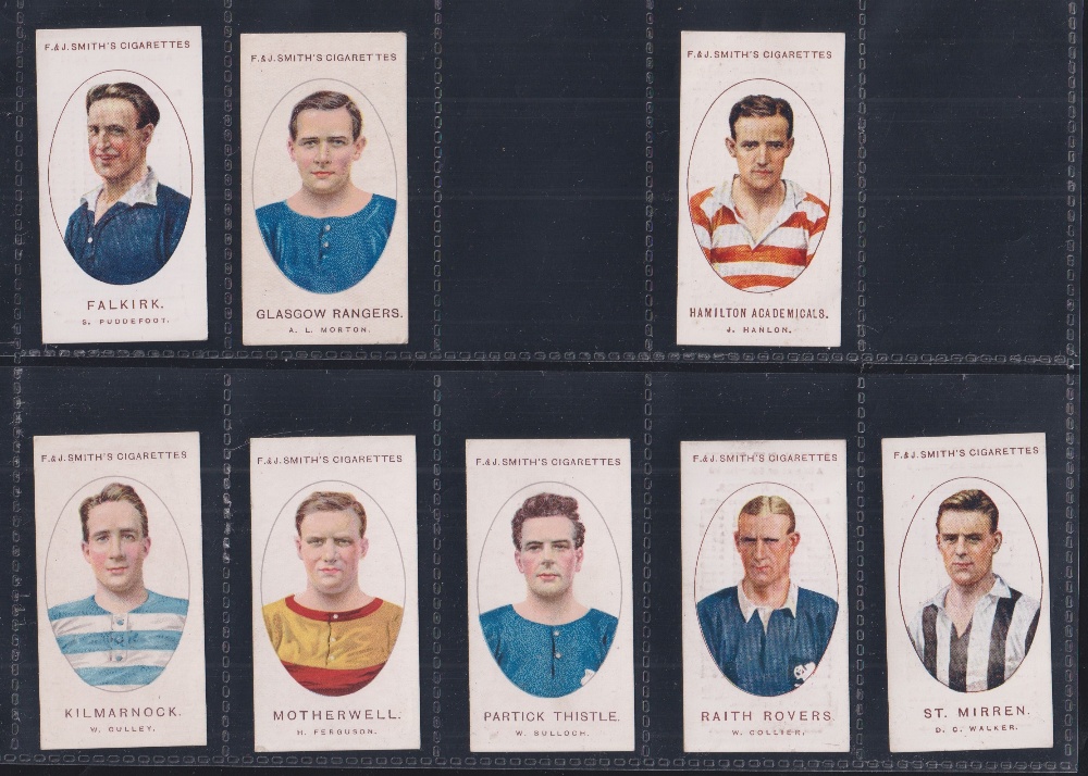 Cigarette cards, Football, F J Smith Football Club Records 1921/22 season, part set 33/50 (gen gd)