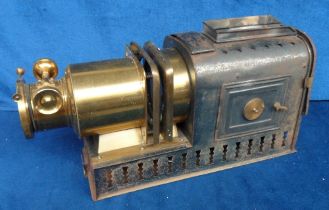 Collectables, 2 Victorian magic lanterns to comprise a Walter Tyler brass and iron Helioscope
