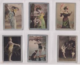 Cigarette cards, Godfrey Phillips, Beautiful Women, 17 cards (fair/gd)