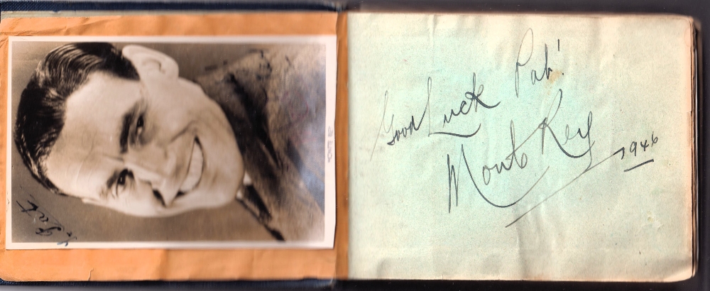 Autograph Book, Entertainment, mainly 1945/46 containing 160+ signatures to include Monte Ray, - Image 2 of 4