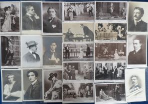 Postcards, Theatre, a collection of approx. 110 mainly RPs of Edwardian actors and play scenes.